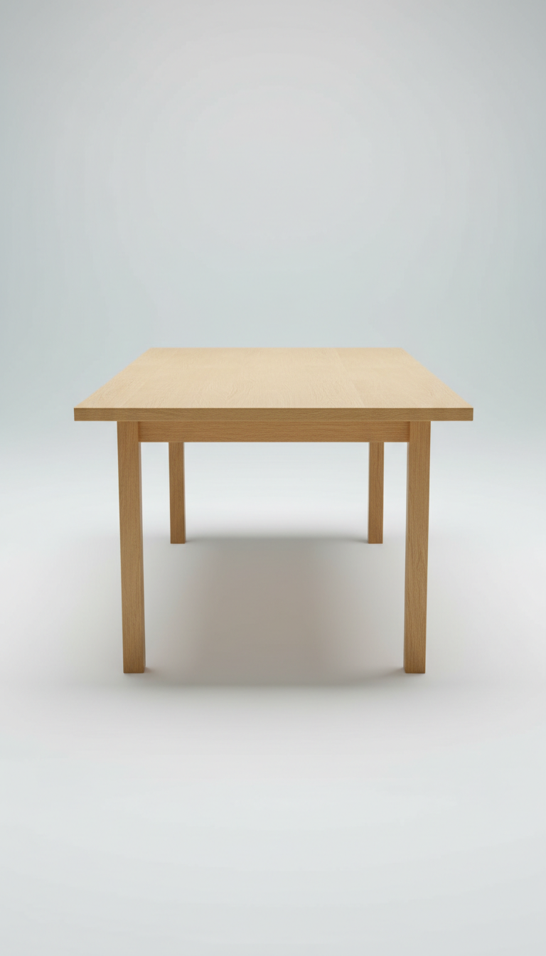 Oak Dining Table With Tapered Legs