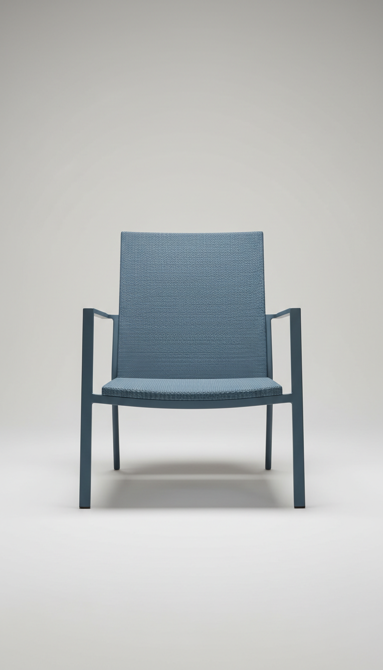 Slate Blue Outdoor Lounge Chair