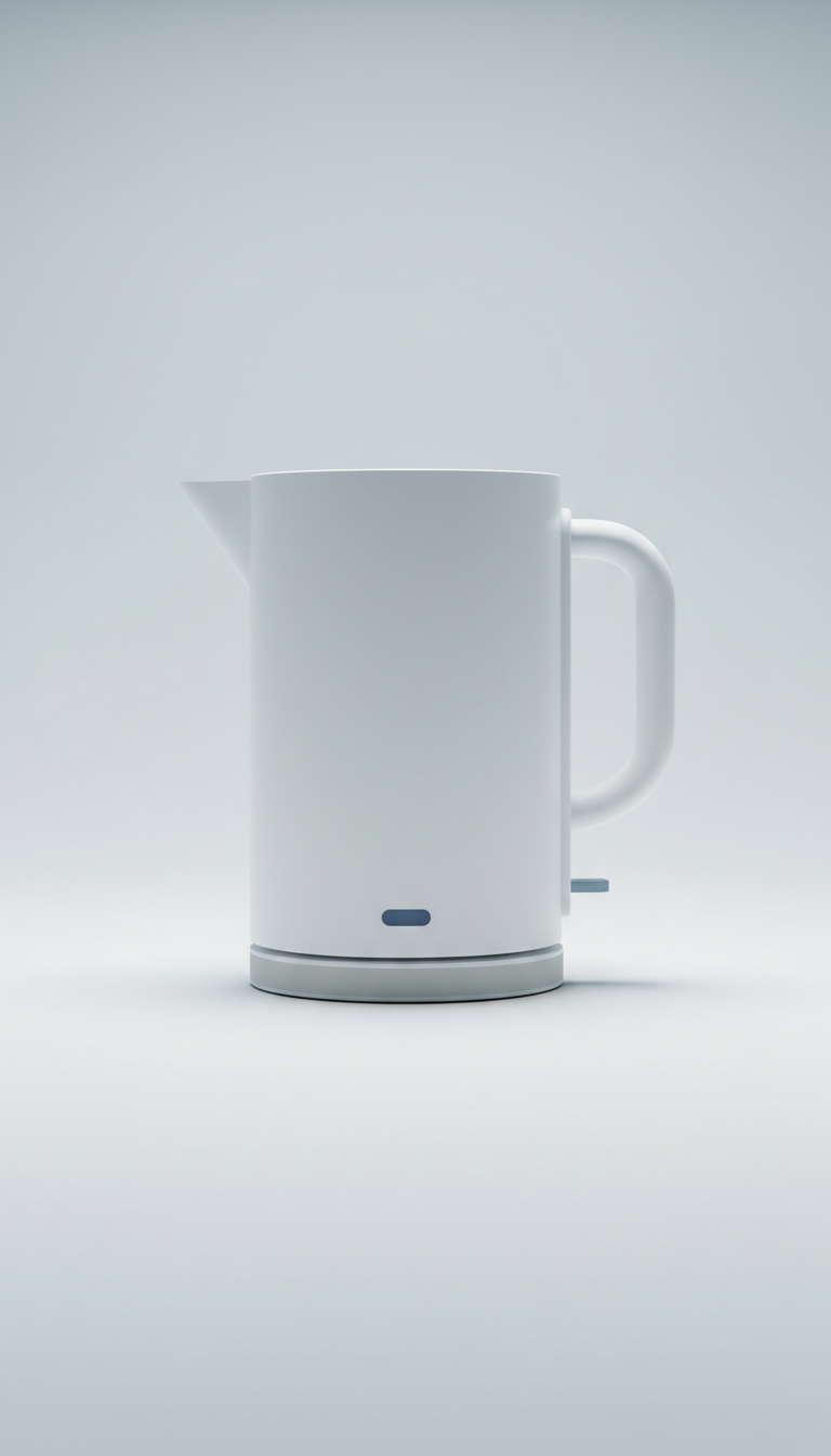 Minimalist White Electric Kettle
